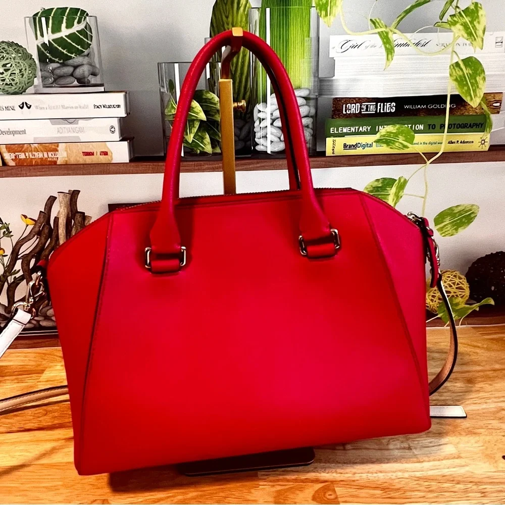 Kate Spade Tilden Place Pippa Satchel Hot Chili Red Saffiano Leather - Picture 4 of 14